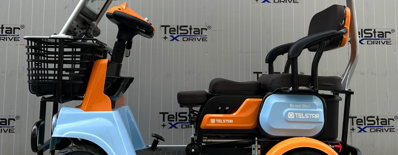 Електрическа четириколка Luxor Roof 1500W 23Ah триместна с покрив Нов модел 2026