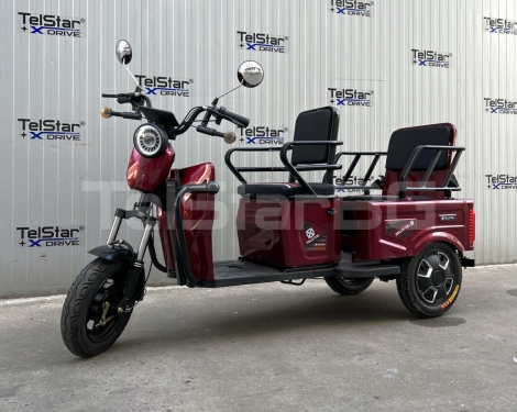 Електрическа триколка 005 двуместна с карго отделение 1500W Нов модел 2026